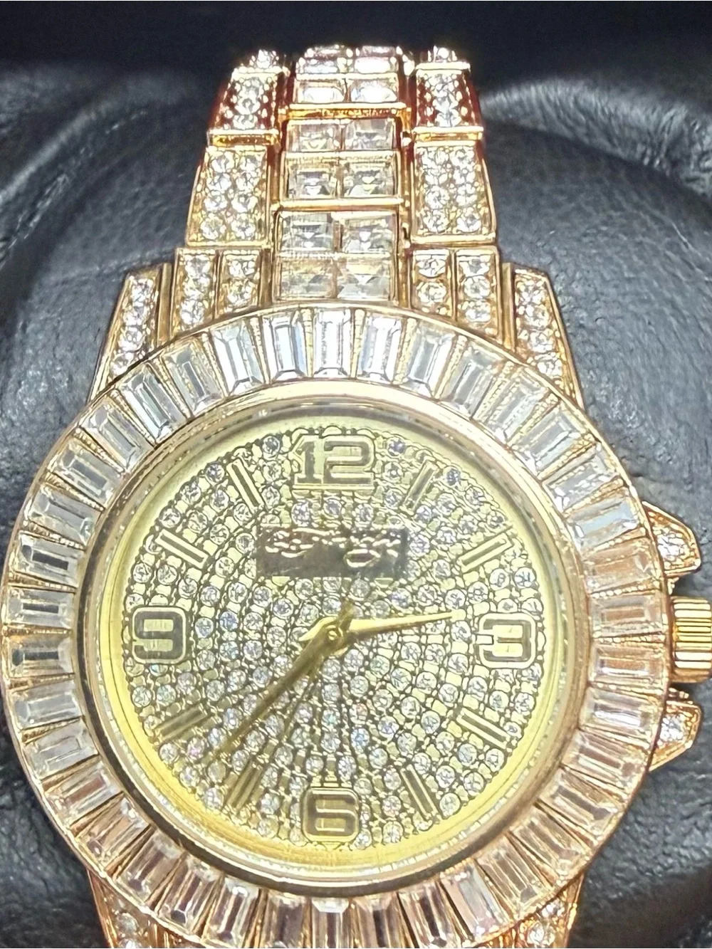 Ed Hardy Gold Crystal-Accented Women's Bracelet Watch